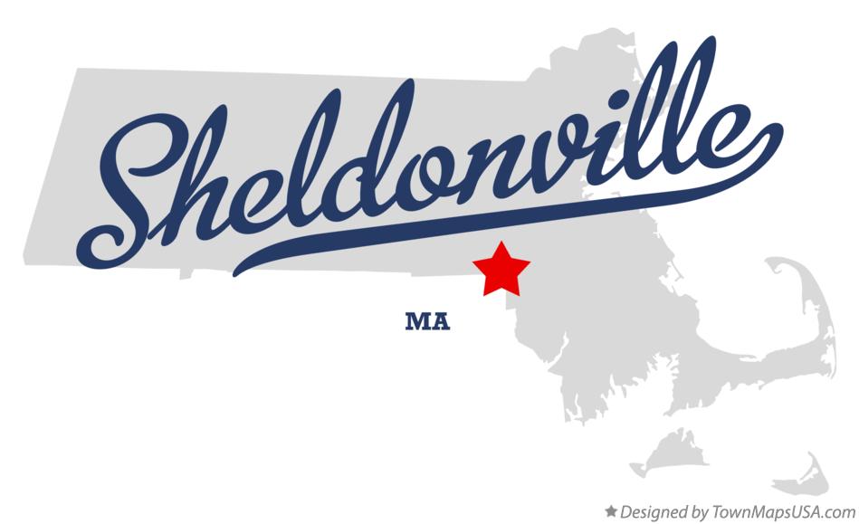 Map of Sheldonville Massachusetts MA