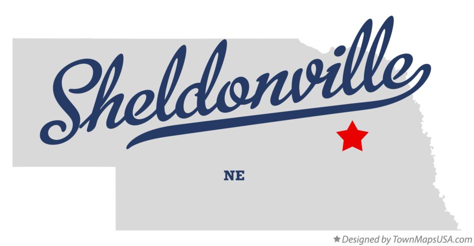 Map of Sheldonville Nebraska NE