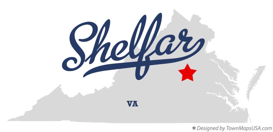 Map of Shelfar Virginia VA