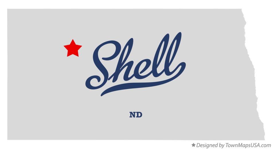 Map of Shell North Dakota ND