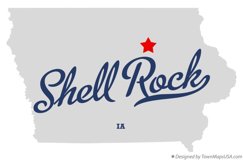 Map of Shell Rock Iowa IA
