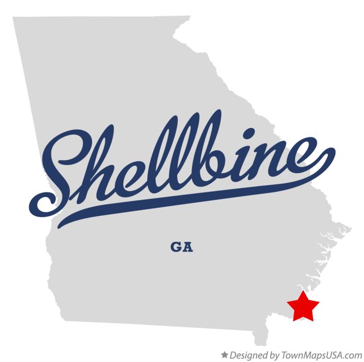 Map of Shellbine Georgia GA