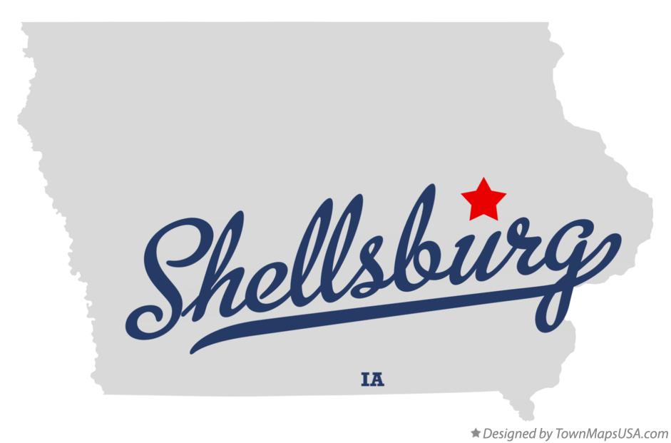 Map of Shellsburg Iowa IA