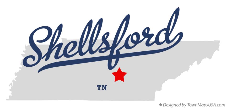 Map of Shellsford Tennessee TN