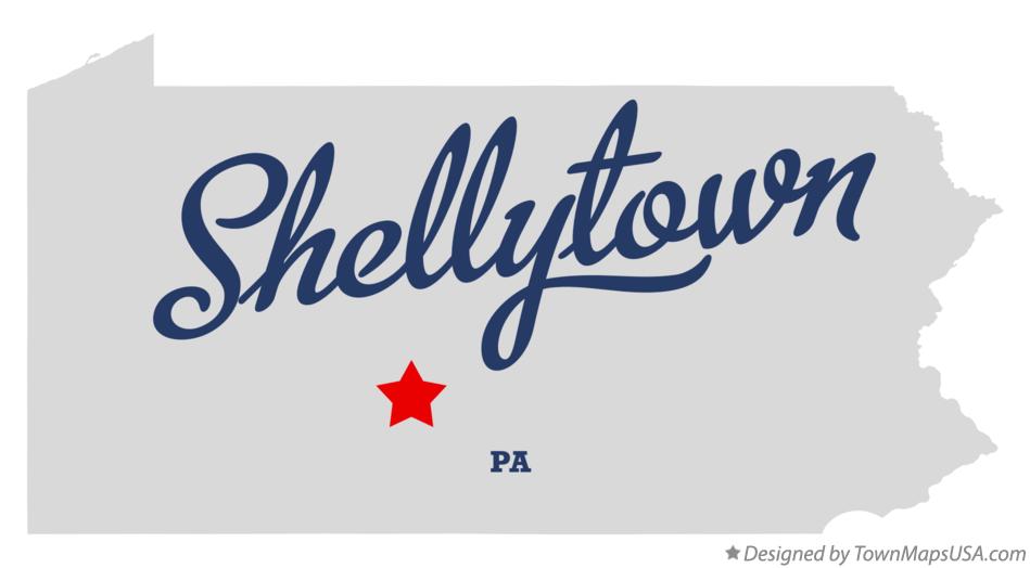 Map of Shellytown Pennsylvania PA
