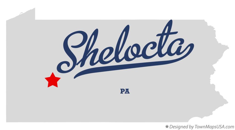 Map of Shelocta Pennsylvania PA