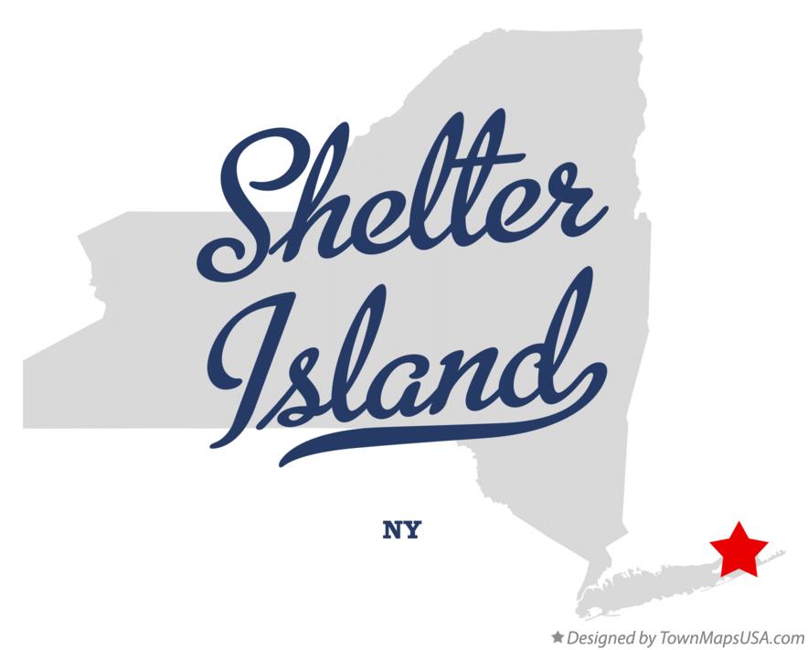 Map of Shelter Island New York NY