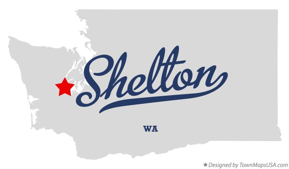 Map of Shelton Washington WA