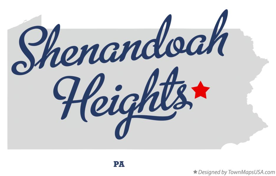 Map of Shenandoah Heights Pennsylvania PA