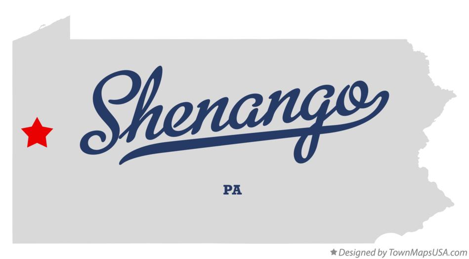 Map of Shenango Pennsylvania PA