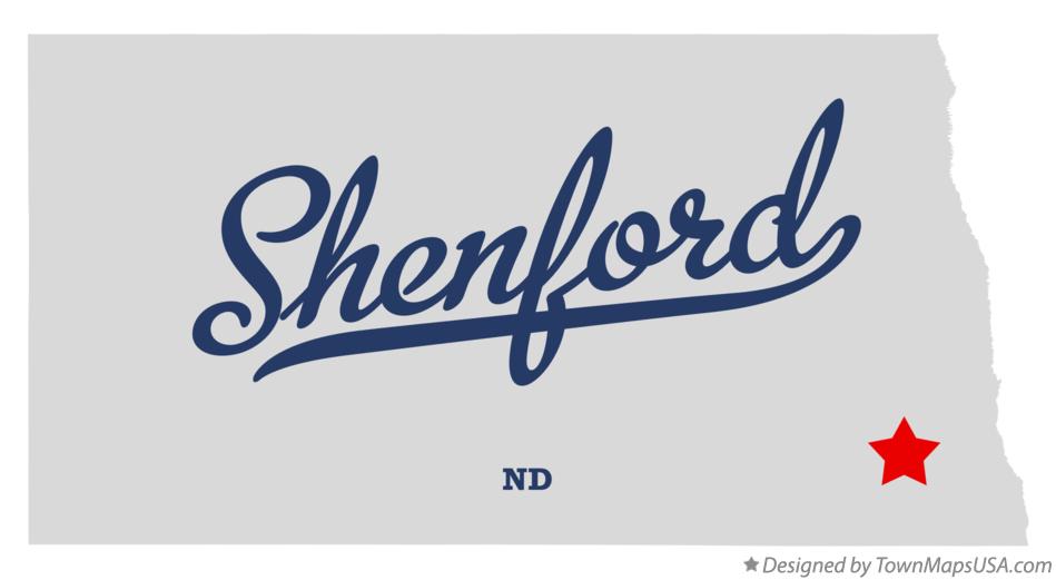 Map of Shenford North Dakota ND