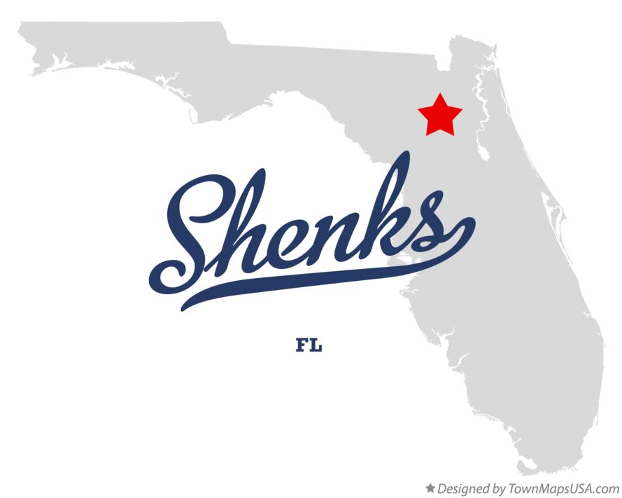 Map of Shenks Florida FL