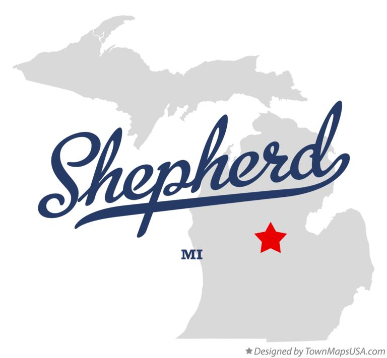 Map of Shepherd Michigan MI