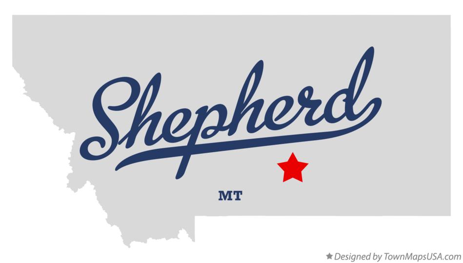 Map of Shepherd Montana MT