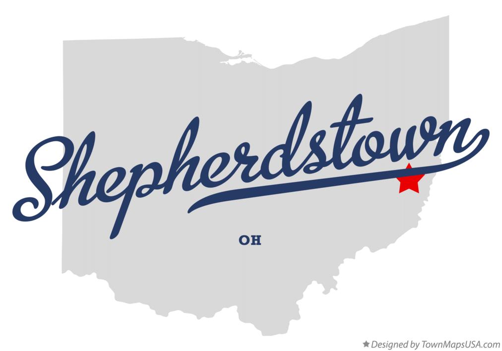 Map of Shepherdstown Ohio OH