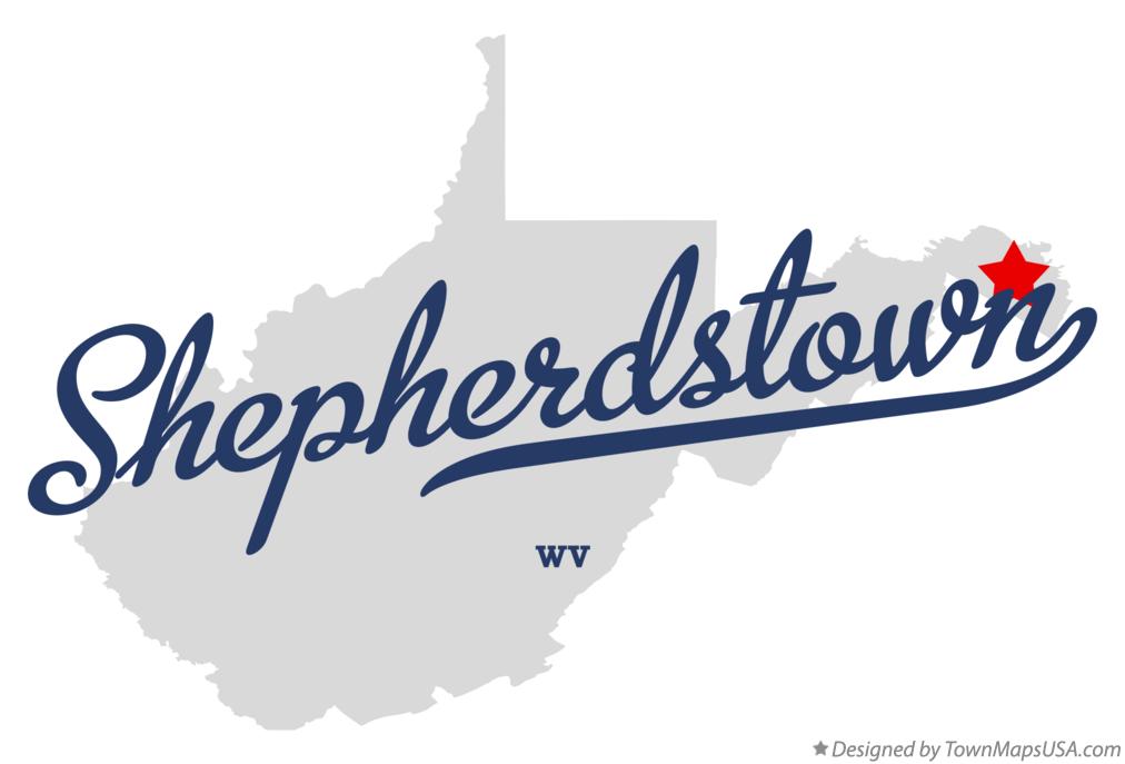 Map of Shepherdstown West Virginia WV