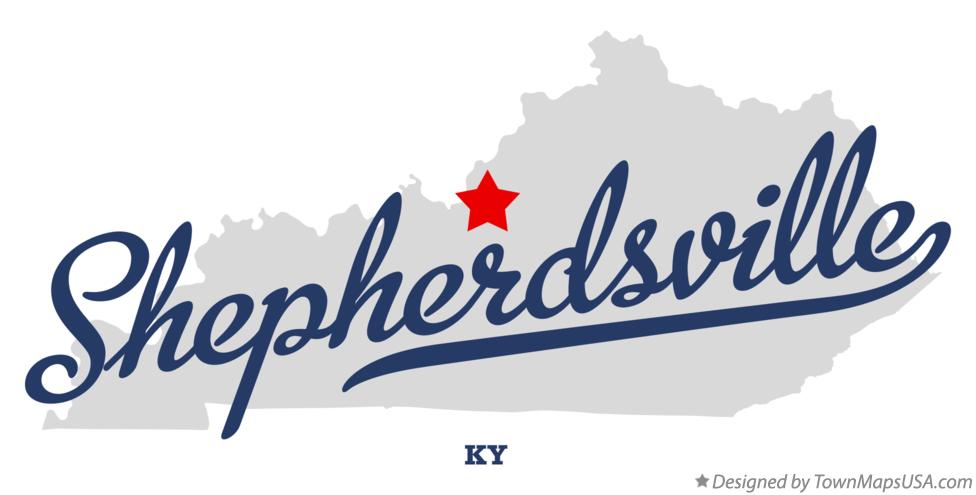 Map of Shepherdsville Kentucky KY