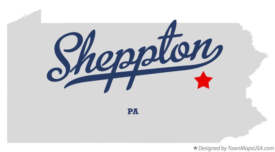 Map of Sheppton Pennsylvania PA