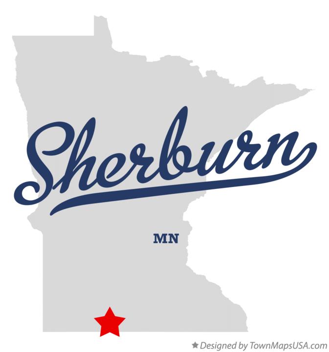 Map of Sherburn Minnesota MN