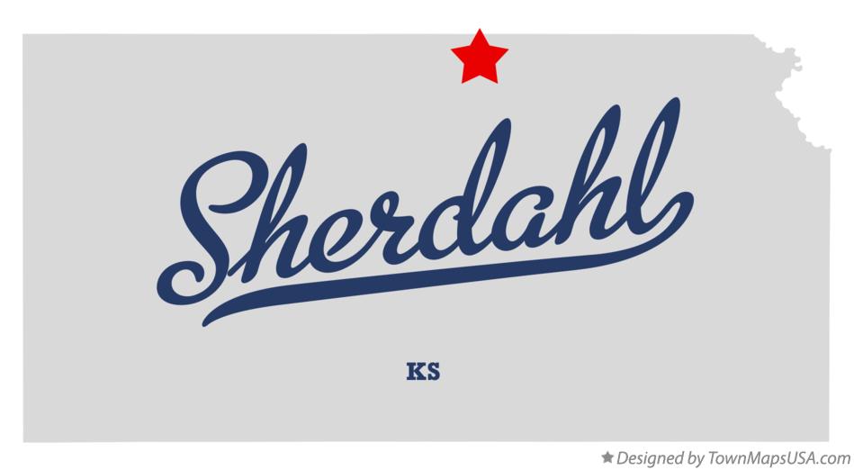 Map of Sherdahl Kansas KS