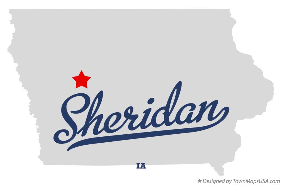 Map of Sheridan Iowa IA