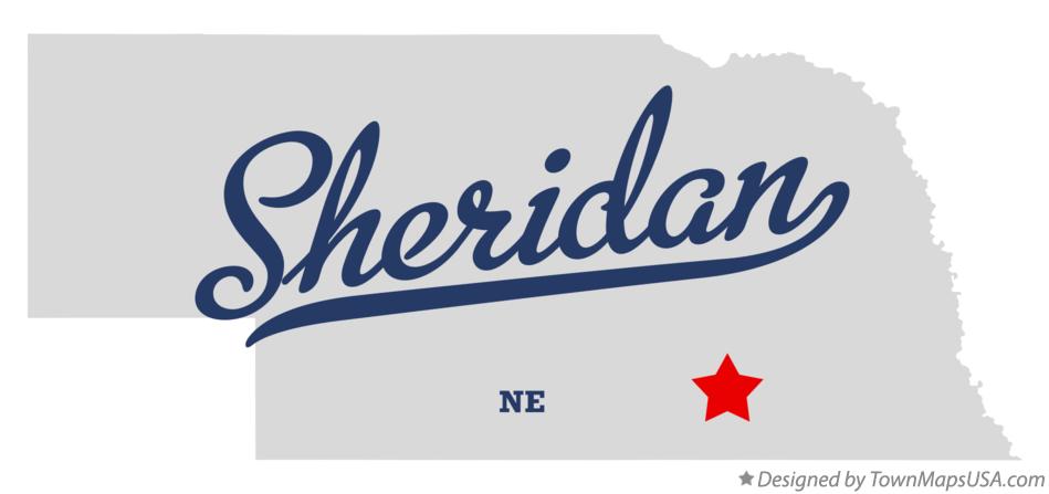 Map of Sheridan Nebraska NE