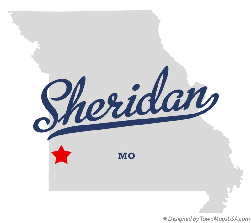 Map of Sheridan Missouri MO