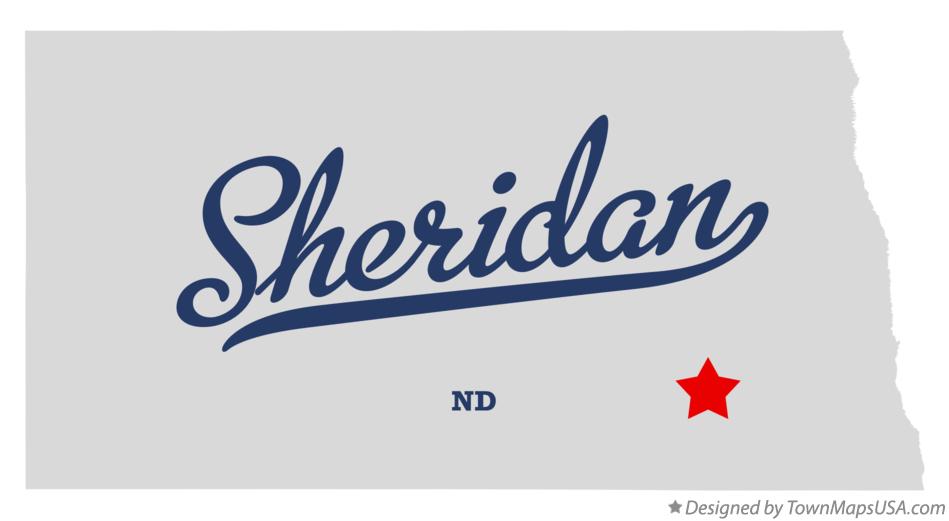 Map of Sheridan North Dakota ND