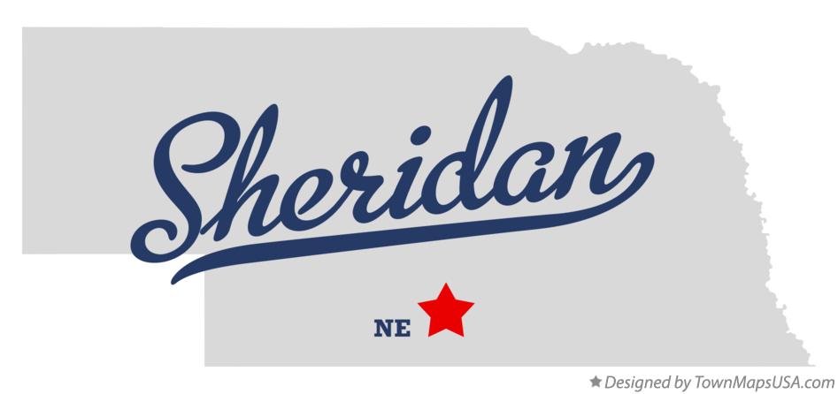 Map of Sheridan Nebraska NE