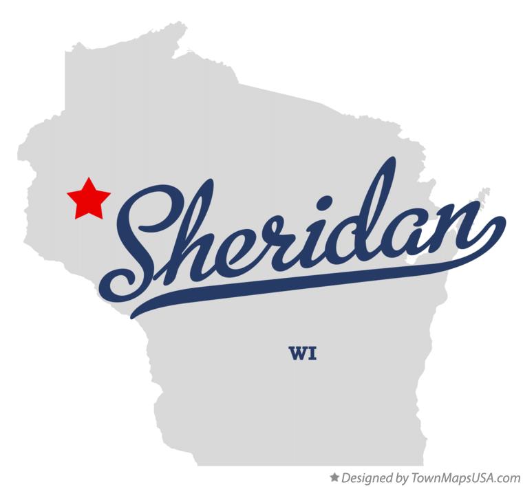 Map of Sheridan Wisconsin WI