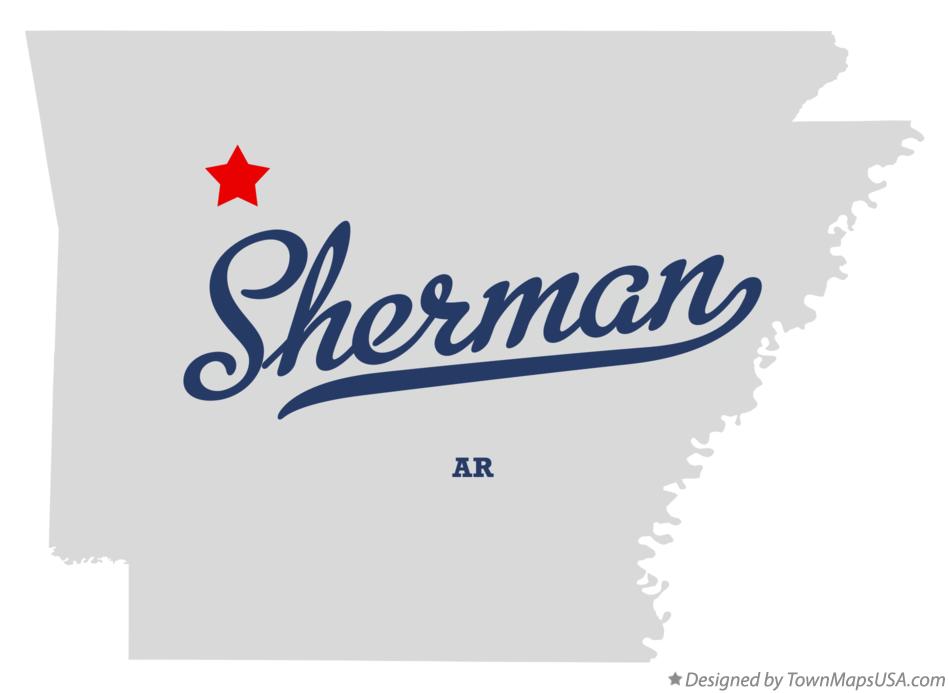 Map of Sherman Arkansas AR