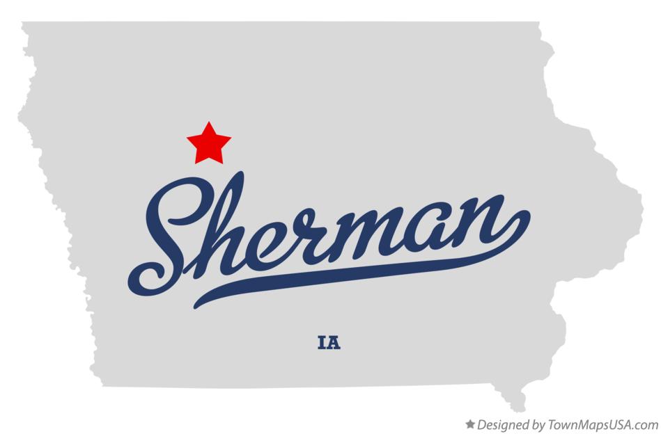 Map of Sherman Iowa IA