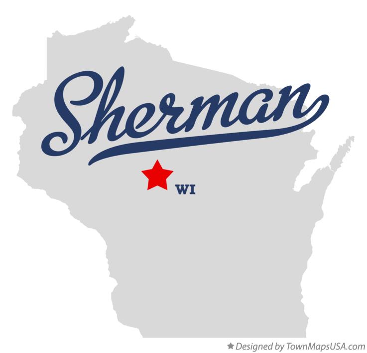 Map of Sherman Wisconsin WI