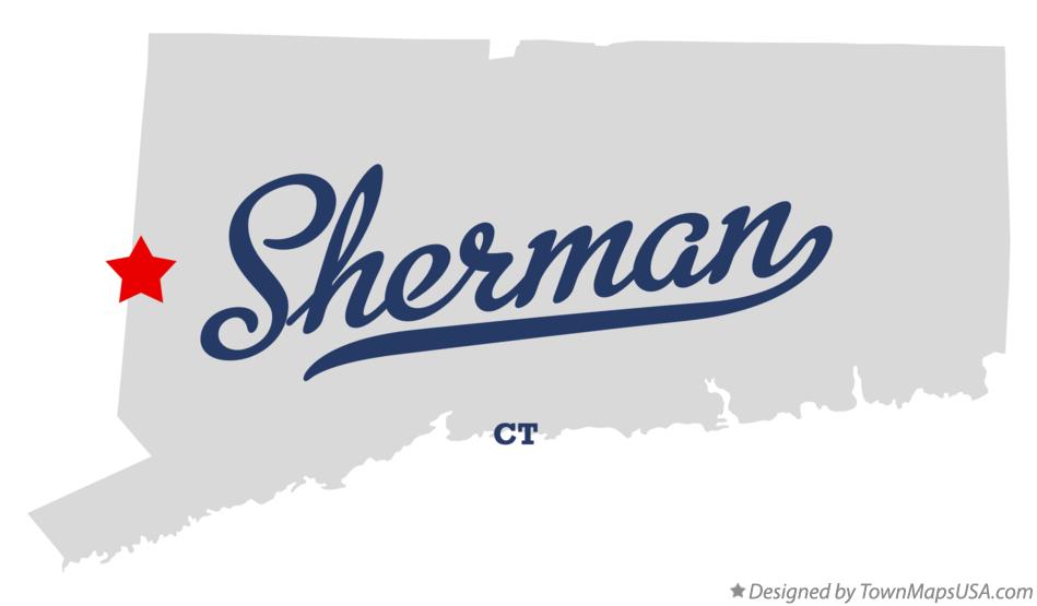 Map of Sherman Connecticut CT