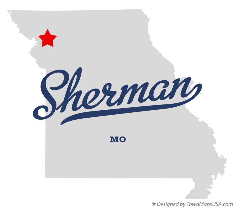 Map of Sherman Missouri MO