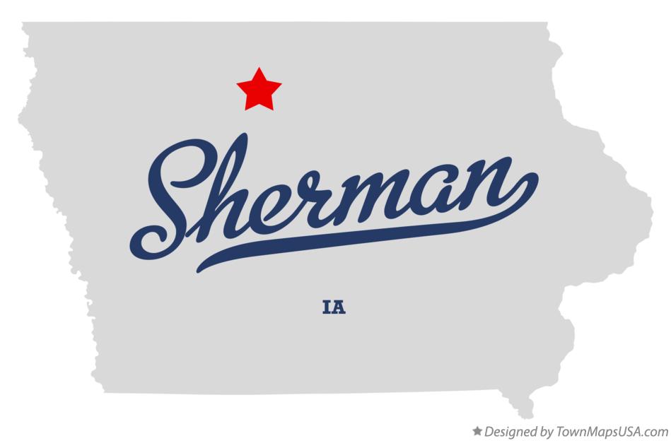 Map of Sherman Iowa IA
