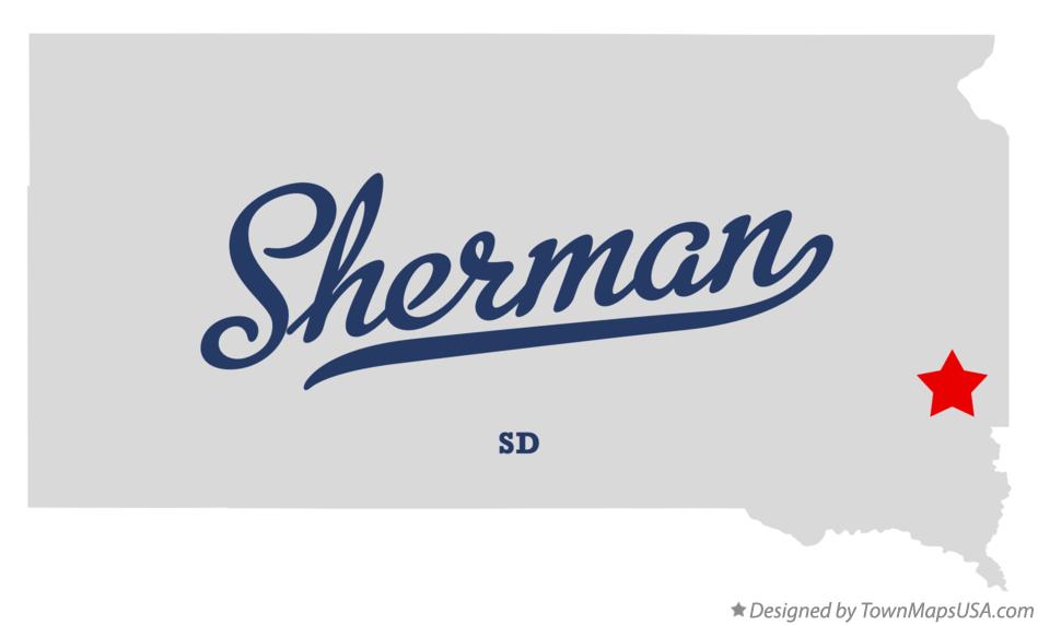 Map of Sherman South Dakota SD