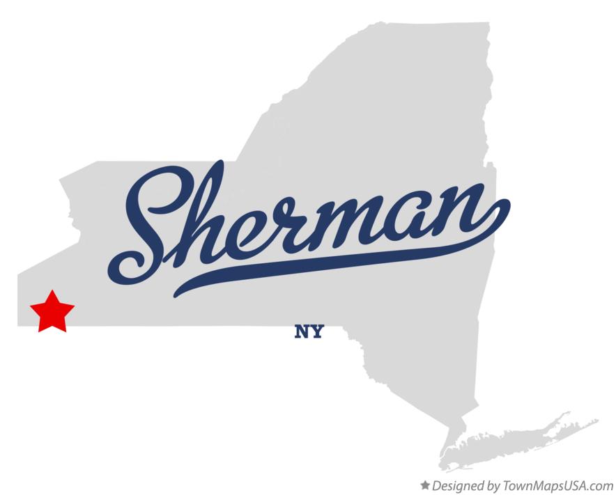 Map of Sherman New York NY
