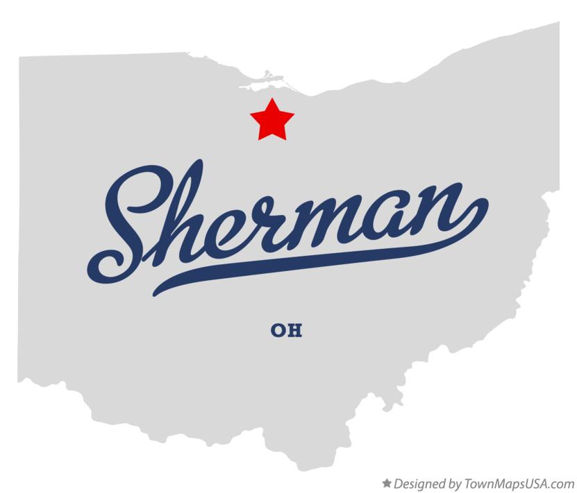 Map of Sherman Ohio OH