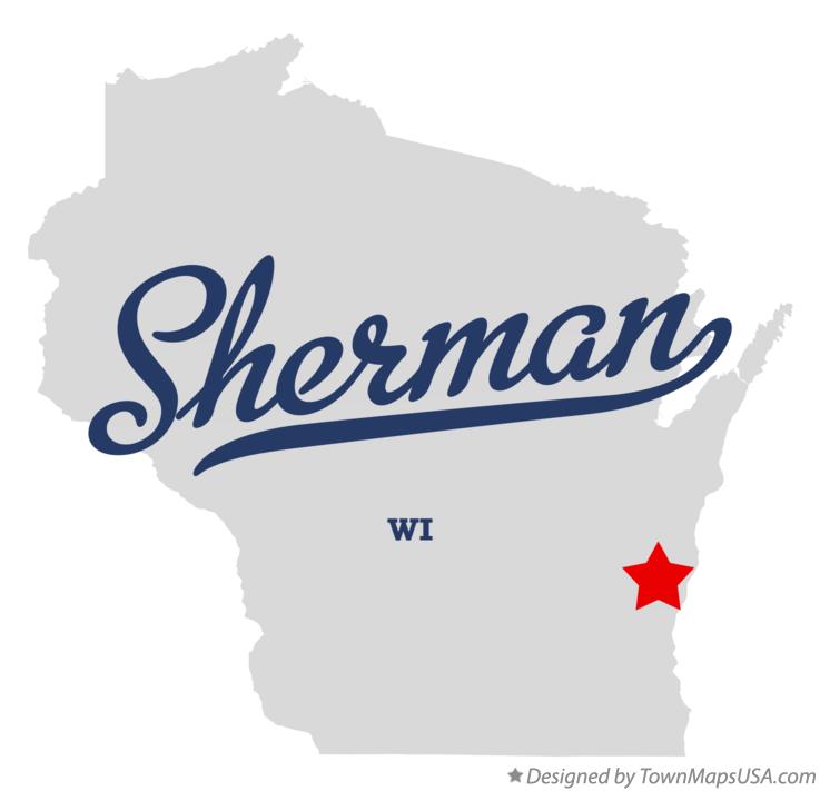 Map of Sherman Wisconsin WI