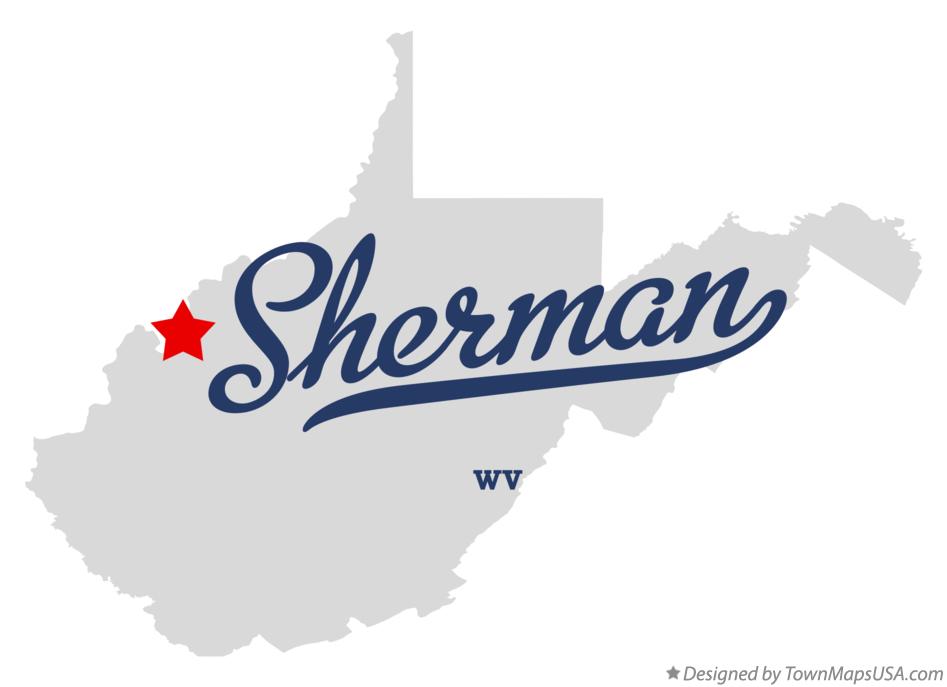 Map of Sherman West Virginia WV