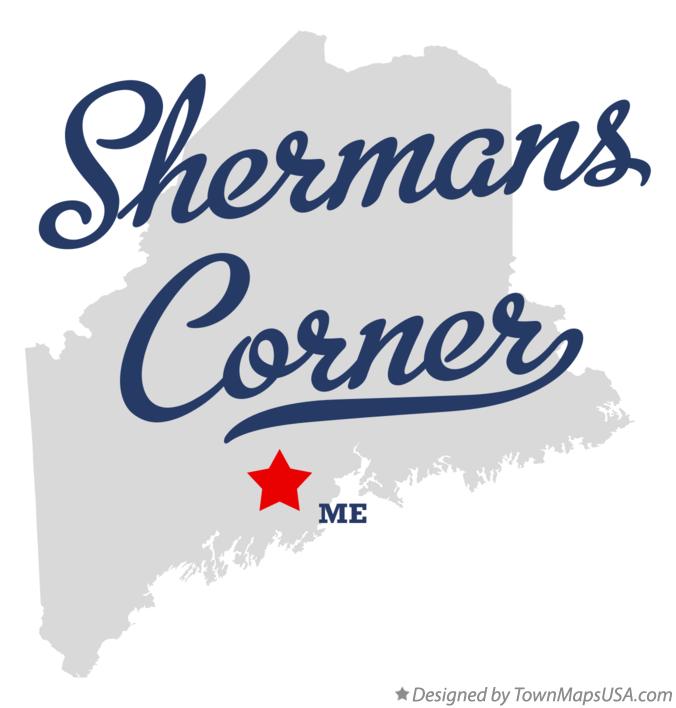 Map of Shermans Corner Maine ME
