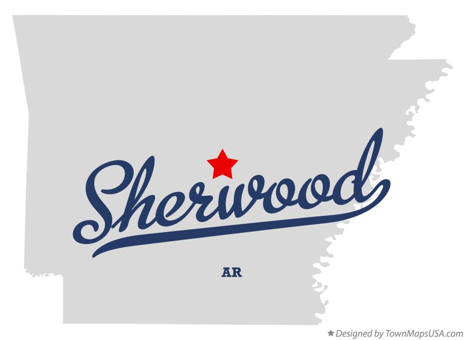 Map Of Sherwood AR Arkansas