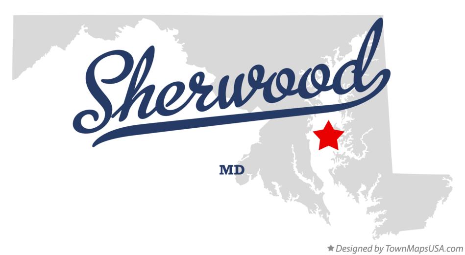 Map of Sherwood Maryland MD