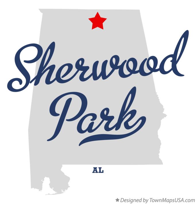 Map of Sherwood Park Alabama AL
