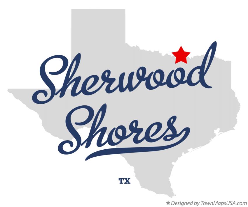 Map of Sherwood Shores Texas TX