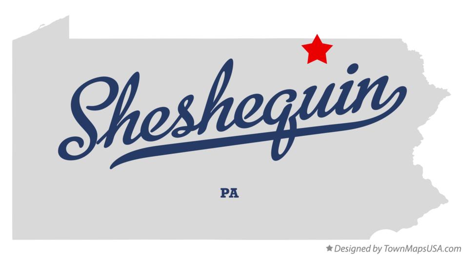 Map of Sheshequin Pennsylvania PA
