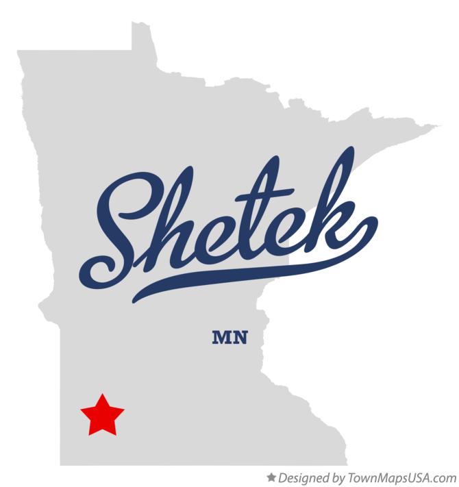 Map of Shetek Minnesota MN