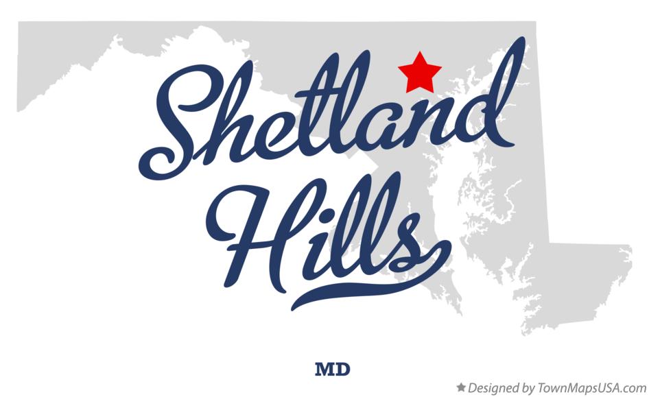 Map of Shetland Hills Maryland MD