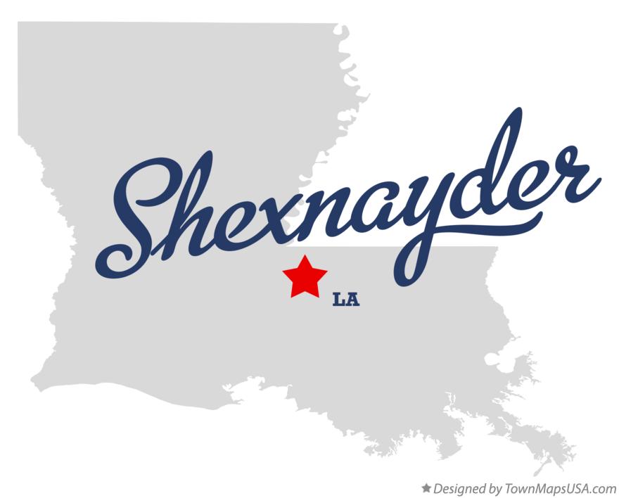 Map of Shexnayder Louisiana LA